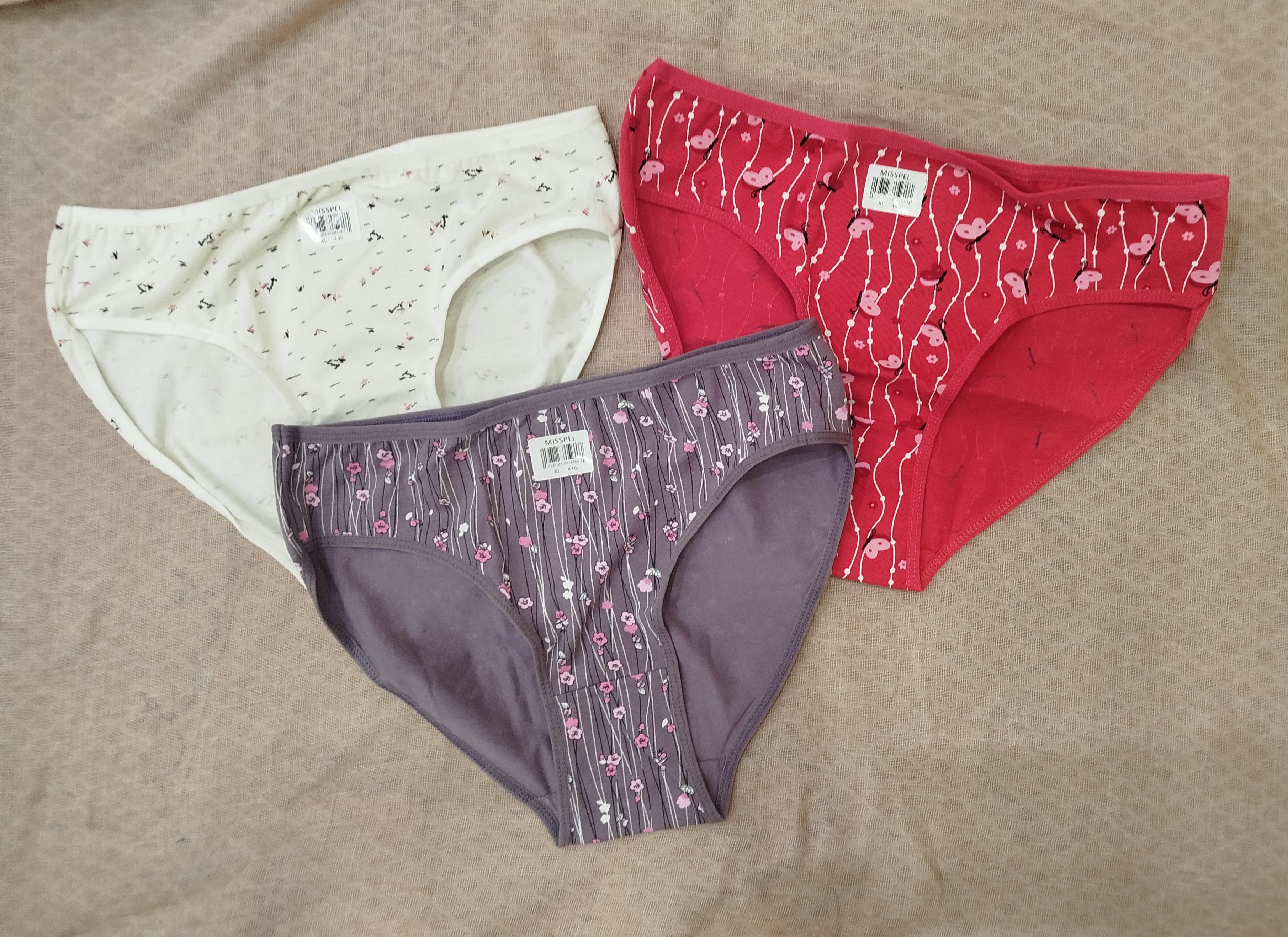 شورت نخی زنانه طرحدار مارک میسپل سایز Xl